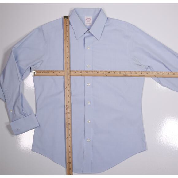 Brooks Brothers Custom Made Light Blue FC Non-Iron Dress Shirt (39) 15.5-32 - Picture 4 of 6